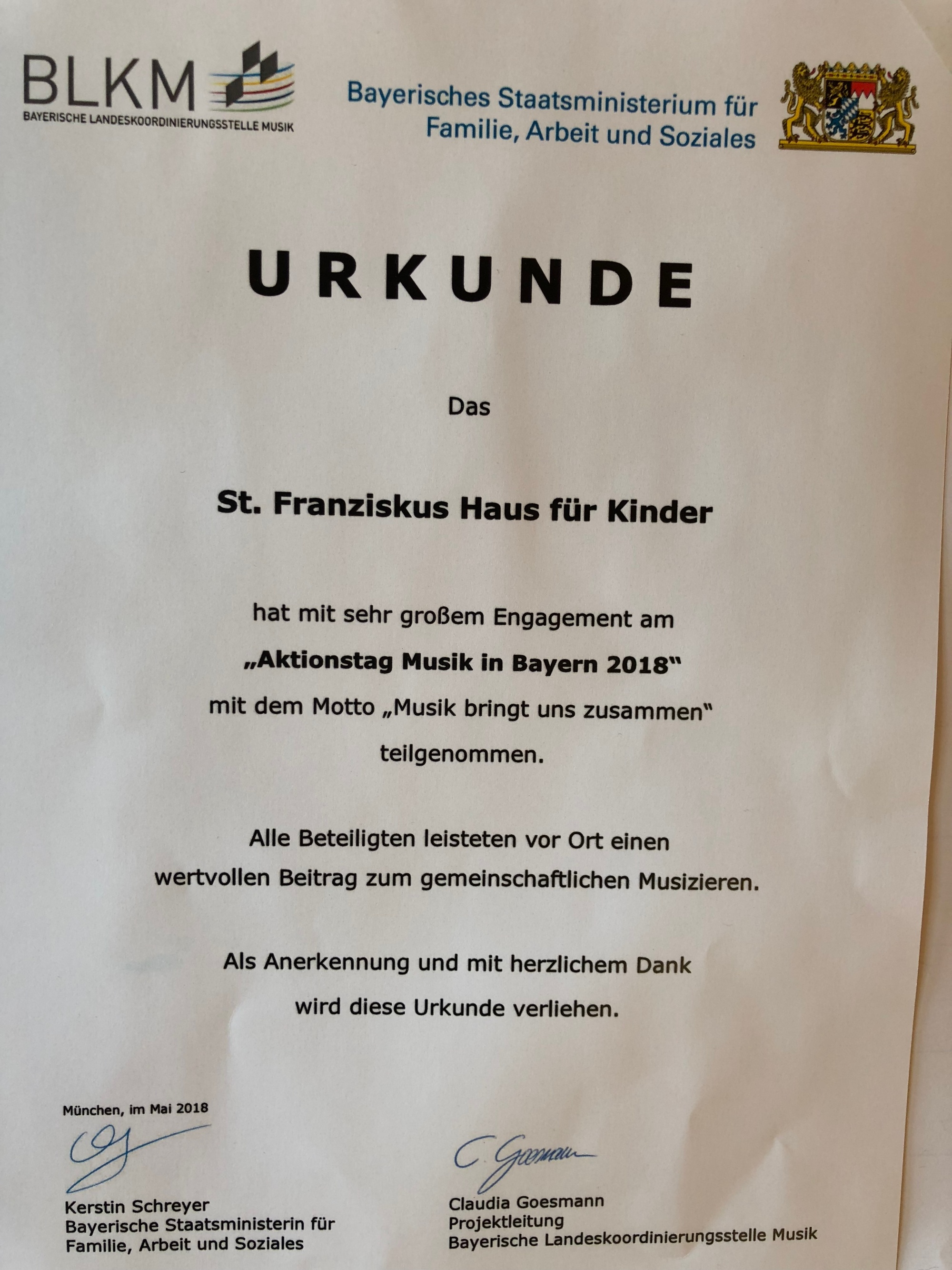 Urkunde